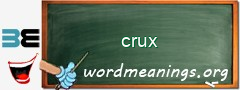 WordMeaning blackboard for crux